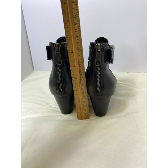 Vionic Womens Size 8 M Black Leather Zip Buckle Ankle Fashion Boots Bootie - Picture 6 of 9